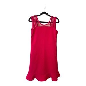 Children's Place Girls Pink Ruffle Hem Tank Detail Stretch Cocktail Dress Sz 6